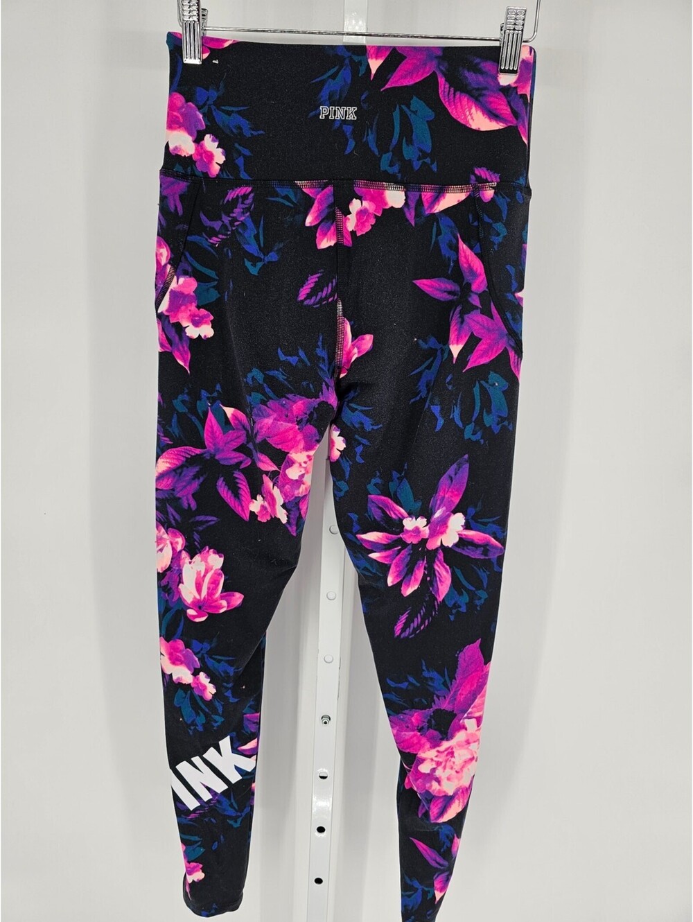 PINK by Victorias Secret Womens Sz S Ultimate Athletic Leggings Floral Mesh - Picture 4 of 4